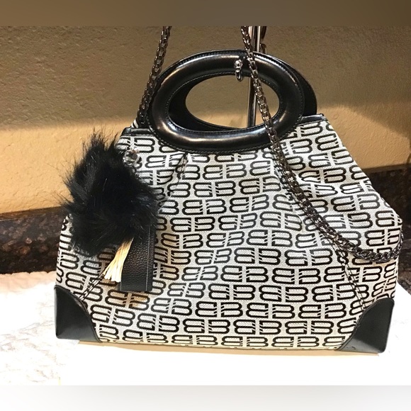 Balenciaga Handbags - Balenciaga Logo Canvas Leather 2 Way Bag